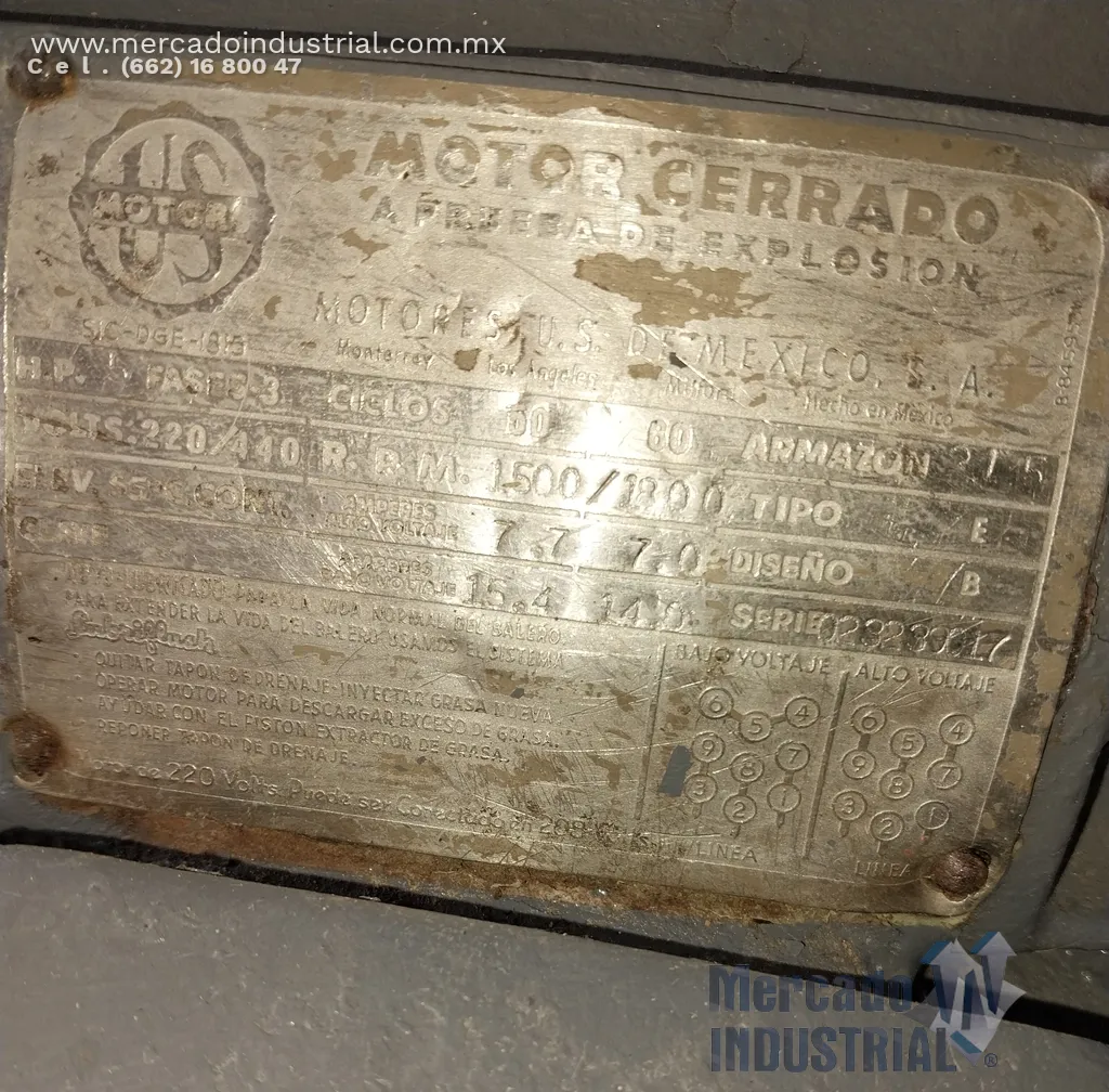 Motorreductor 5 HP 4.102 ratio 1500/1800 RPM marca FALK