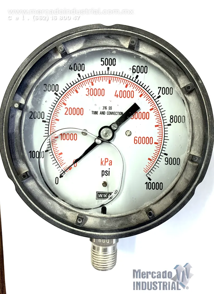 Manómetro 0-10000 PSI marca WIKA
