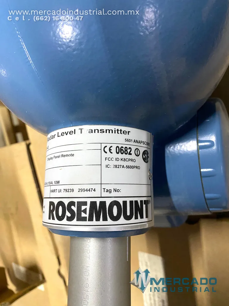 Transmisor de nivel por radar modelo TH43 marca Rosemount
