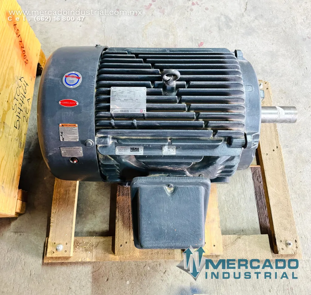 Motor eléctrico 40 HP 8 polos 890 RPM marca Us Motors