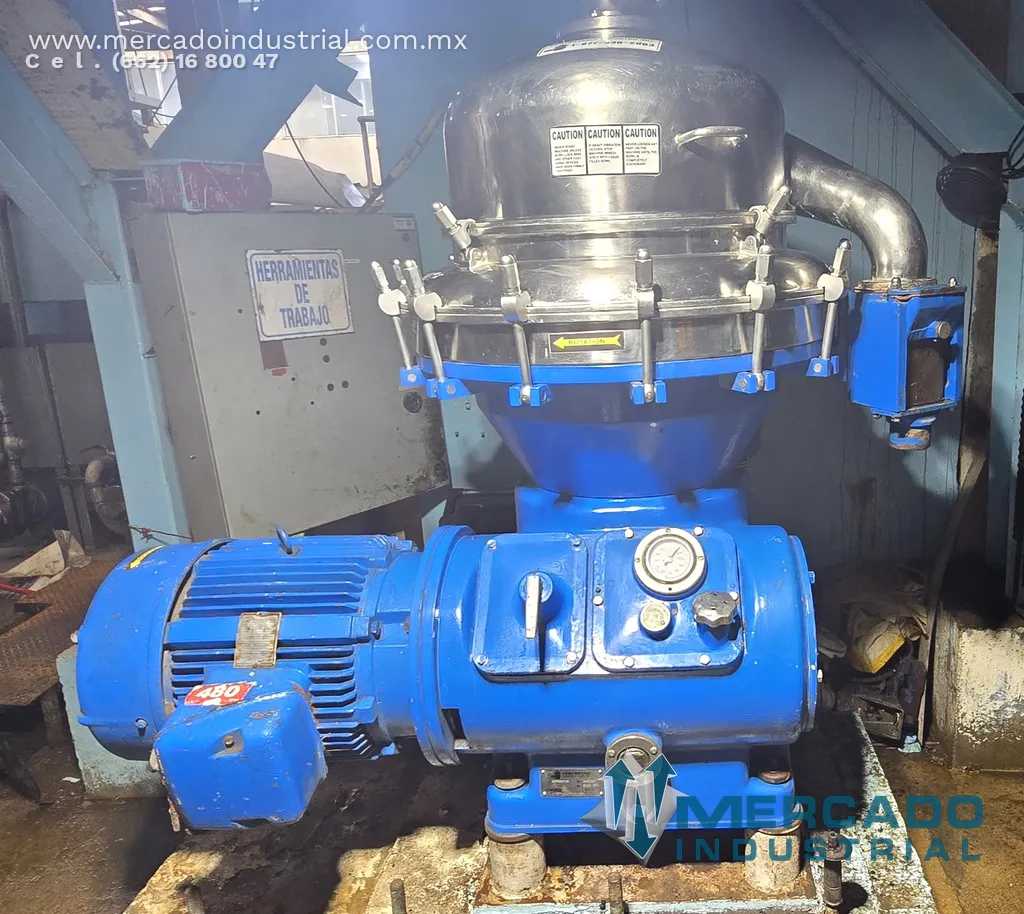 Separadora centrífuga 40 HP tipo AFPX-313 marca Alfa Laval