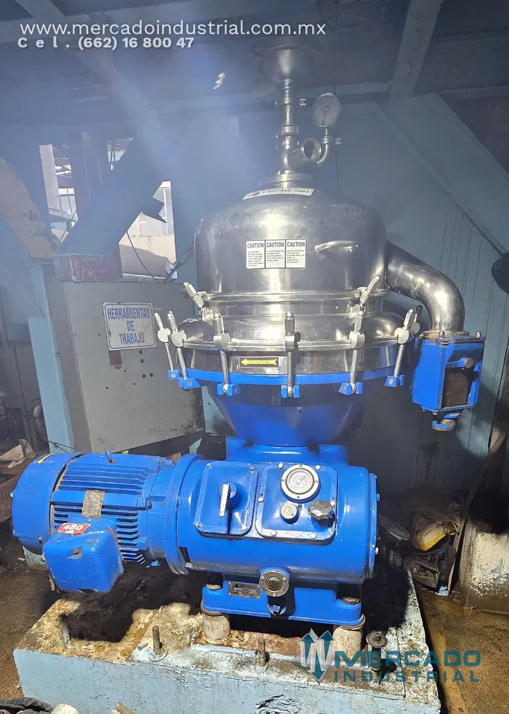 Separadora centrífuga 40 HP tipo AFPX-313 marca Alfa Laval