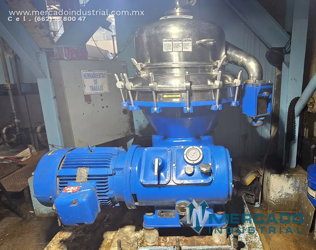 Separadora centrífuga 40 HP tipo AFPX-313 marca Alfa Laval