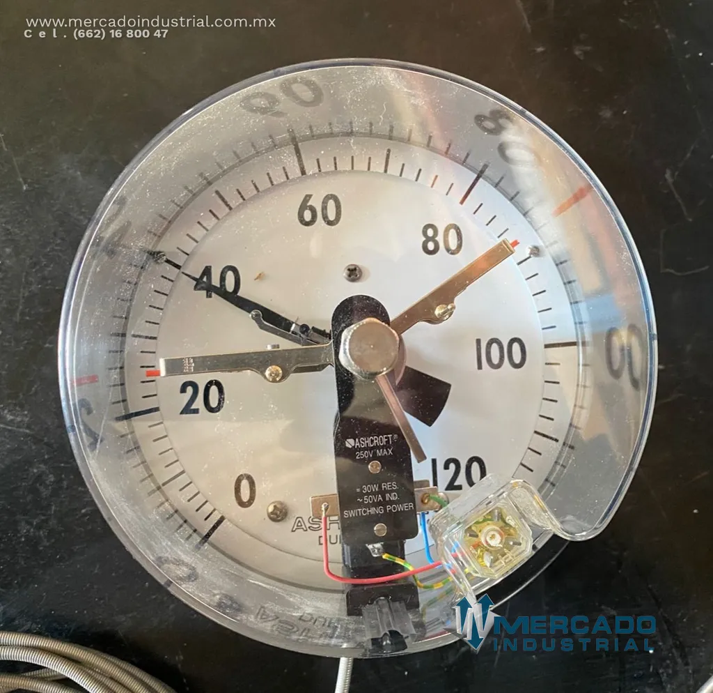 Termómetro indicador 6" 0 a 120°C parte 1182CAMSA marca Ashcroft