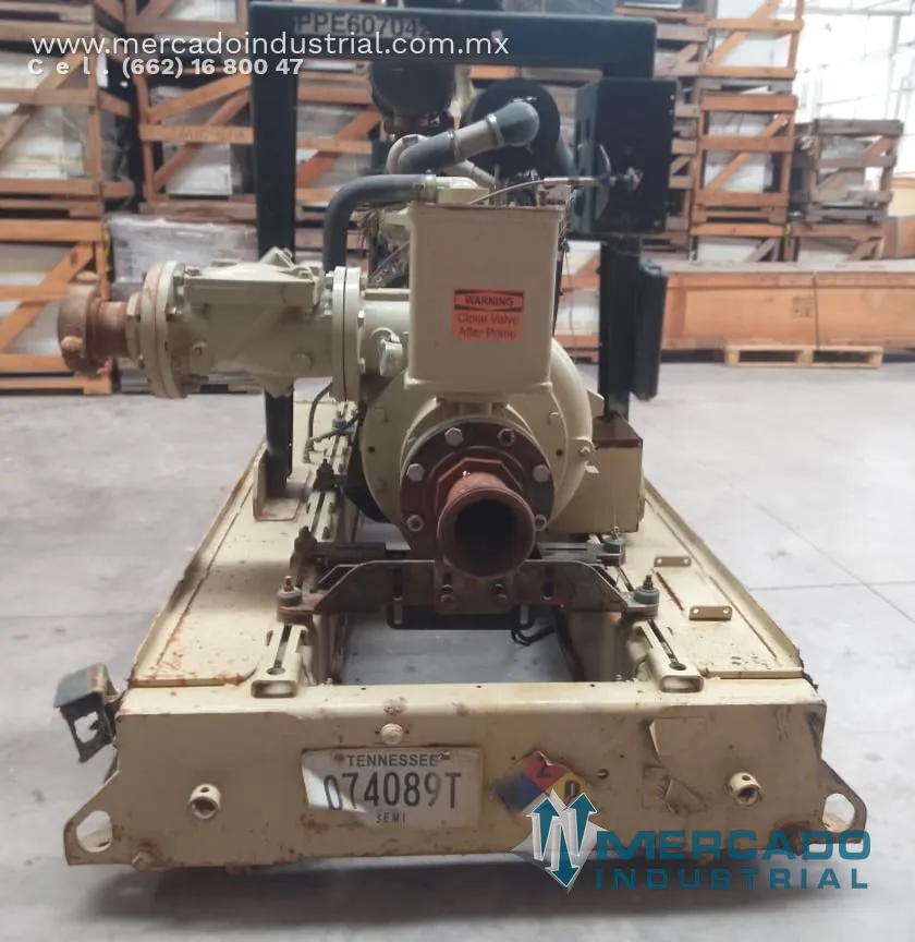 Bomba centrífuga para agua 6x6" con motor de 75 HP