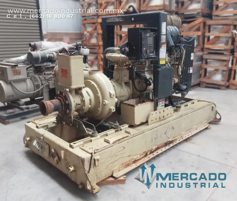 Bomba centrífuga para agua 6x6" con motor de 75 HP