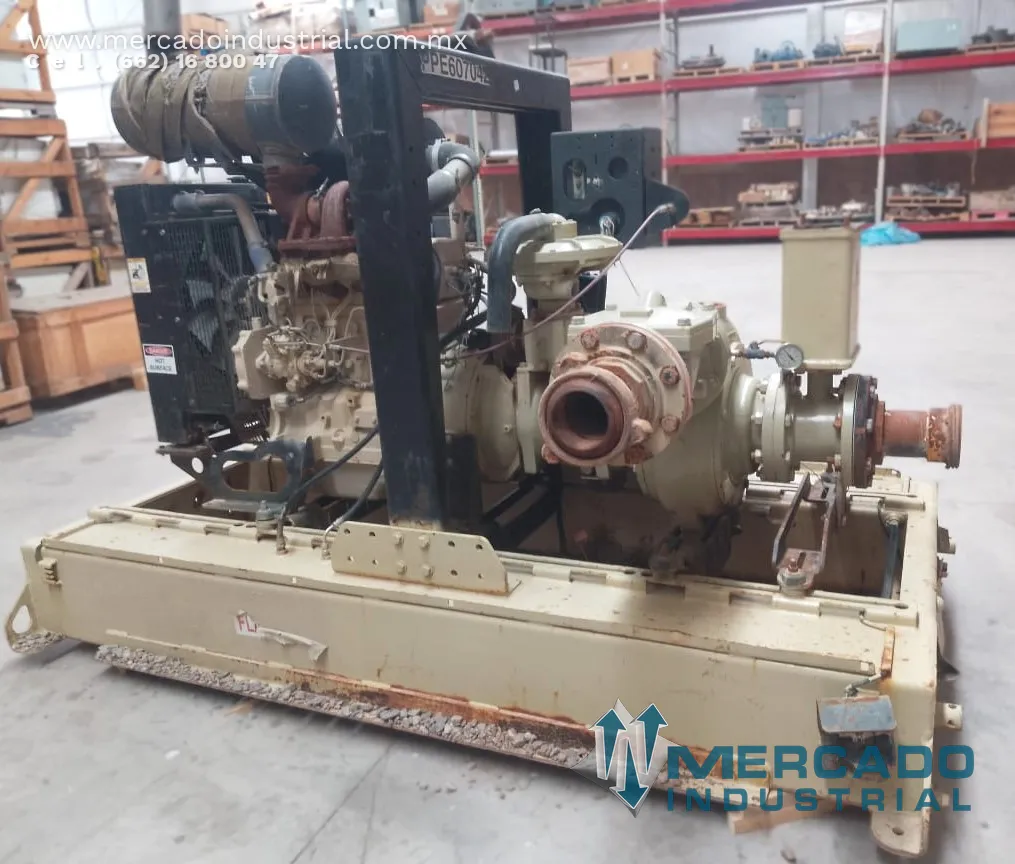 Bomba centrífuga para agua 6x6" con motor de 75 HP