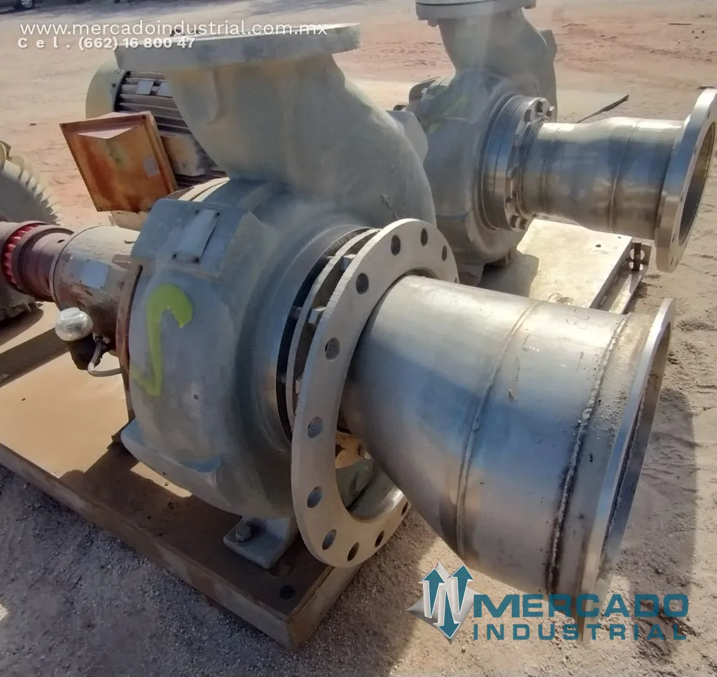 Bomba centrífuga 10x8" 100 HP 4800 GPM de acero inoxidable tipo 10X8-16H/155 marca DURCO