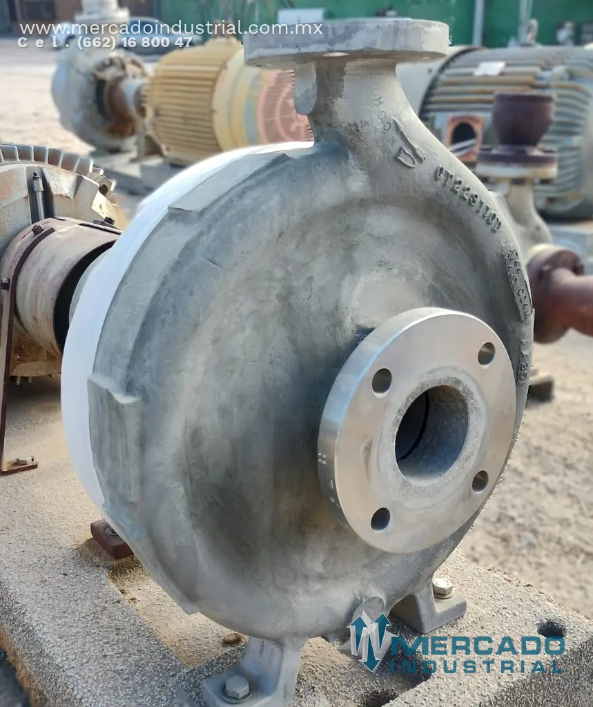 Bomba centrífuga 3x2" 50 HP 250 GPM de acero inoxidable tipo 2K3X2-13/116 RV marca DURCO