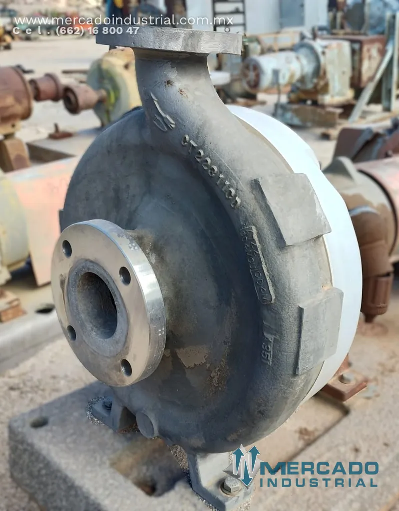 Bomba centrífuga 3x2" 50 HP 250 GPM de acero inoxidable tipo 2K3X2-13/116 RV marca DURCO