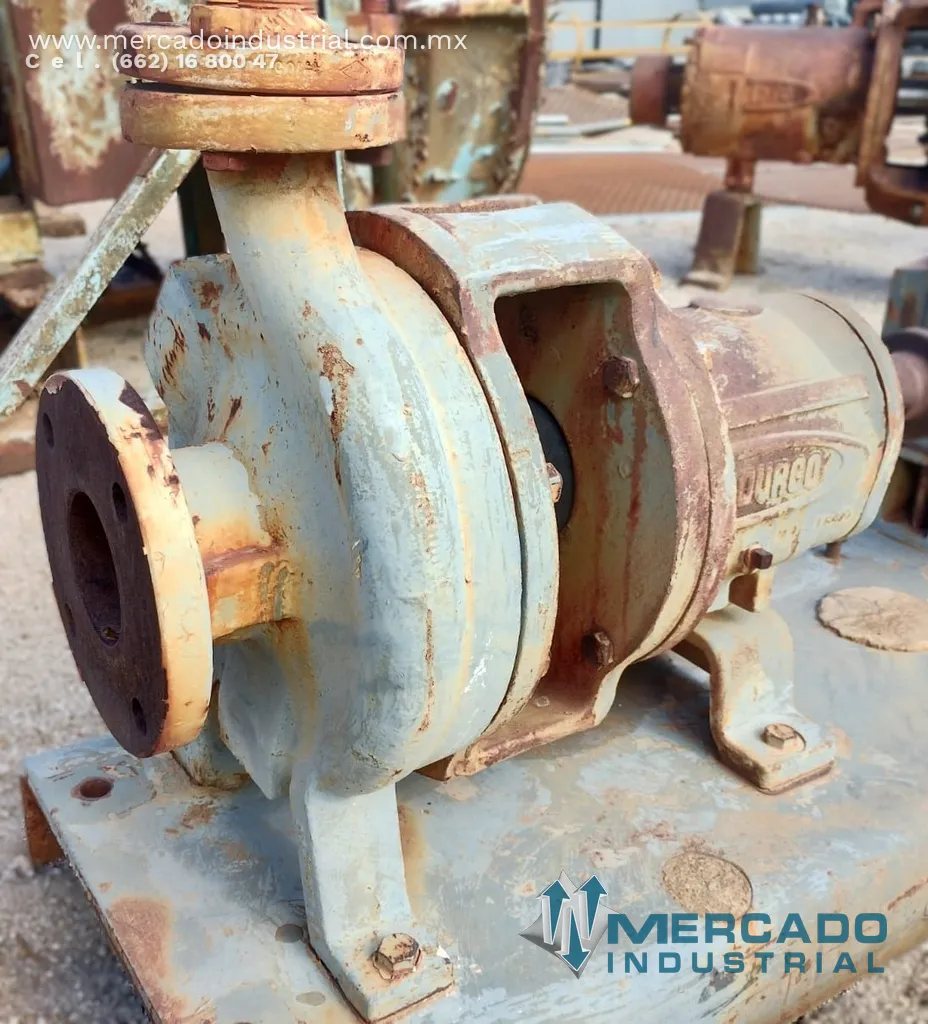 Bomba centrífuga 3x1 1/2" 3 HP 100 GPM de acero inoxidable tipo 3x1-1/2-82/74 marca DURCO