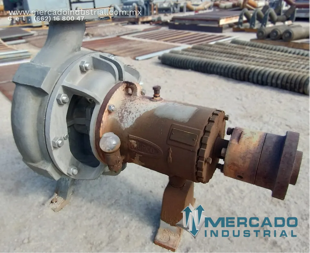 Bomba centrífuga 10x8" 4550 GPM de acero inoxidable tipo 3K10X8-16H/156S0 marca DURCO