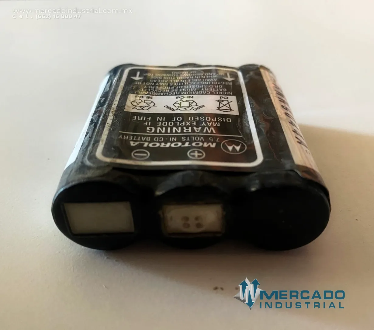 Batería recargable 7.5 V DC 500 mA parte HNN9044A marca Motorola