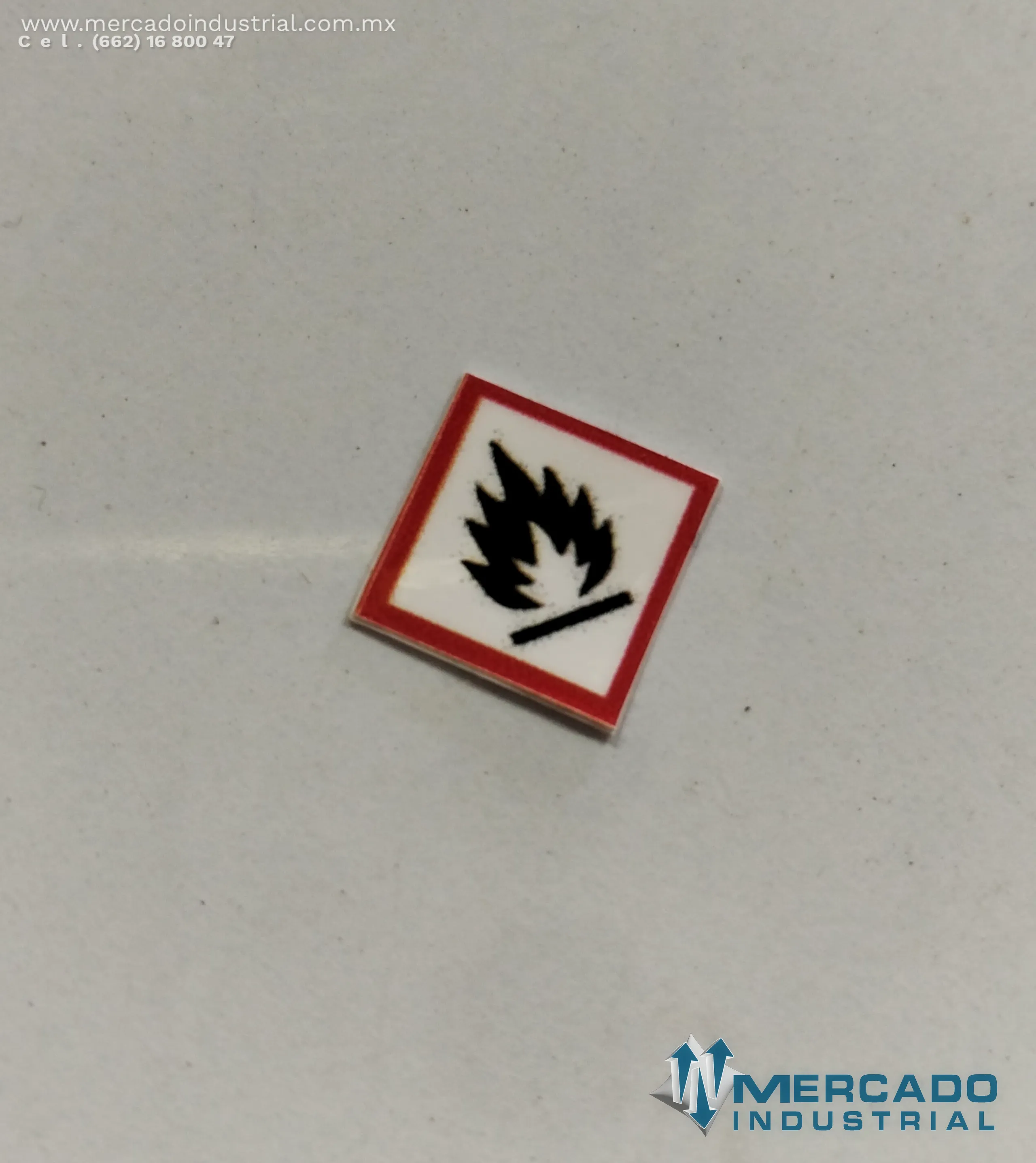 PICTOGRAMA GHS02 INFLAMABLE 1.2 CM IDENTIFICACION DE PRODUCTOS QUIMICOS POR CAMBIO DE LA NOM-018-STPS-2015