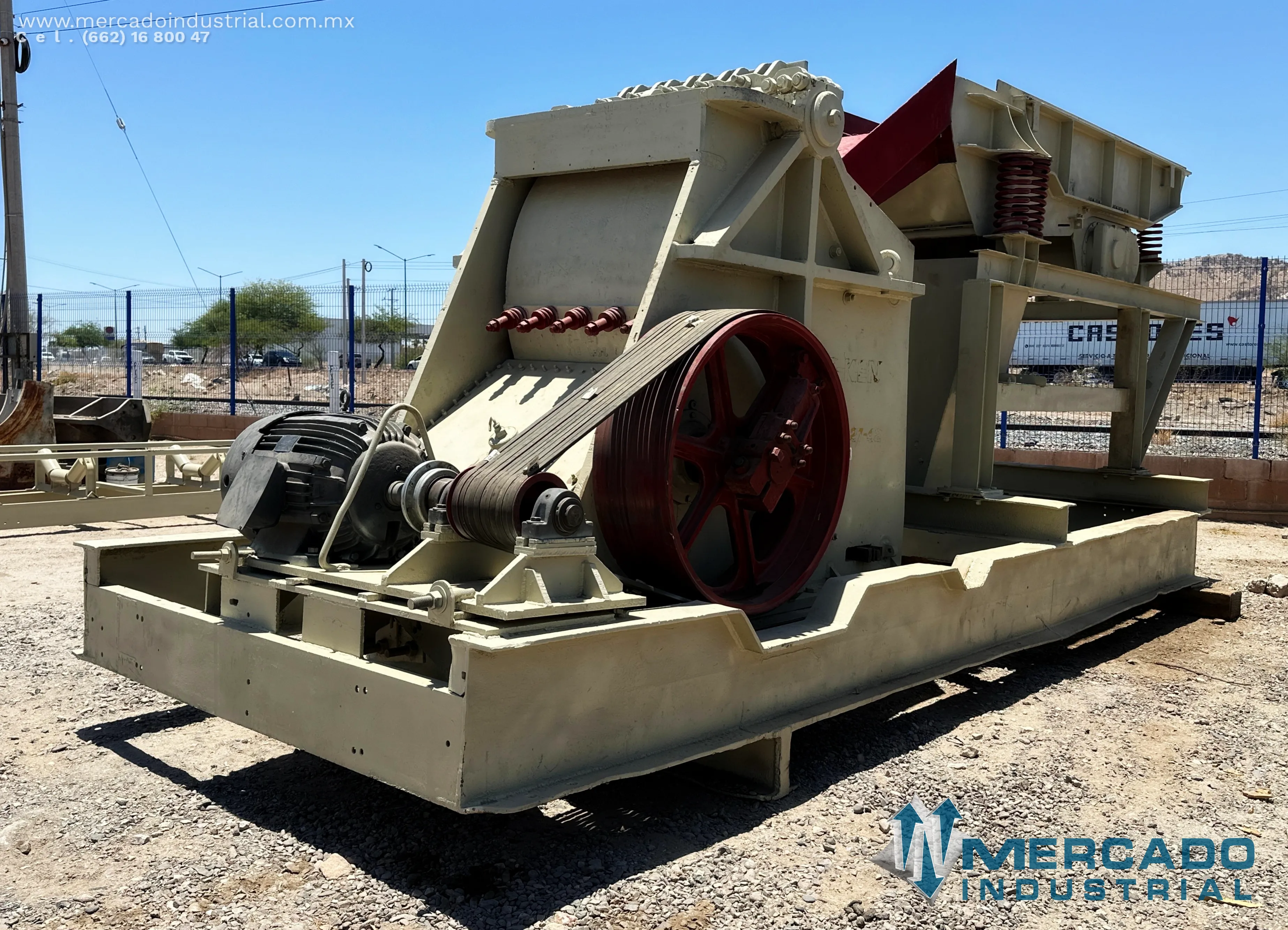 Quebradora de quijada 27x42 equipado con alimentador vibratorio marca KUE-KEN CRUSHER
