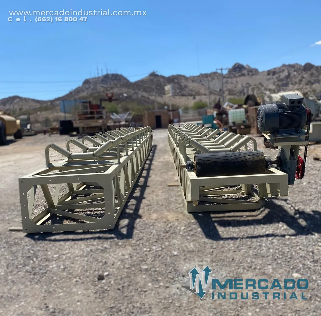 Banda transportadora tipo chapulín de 36” x 100 ft de largo