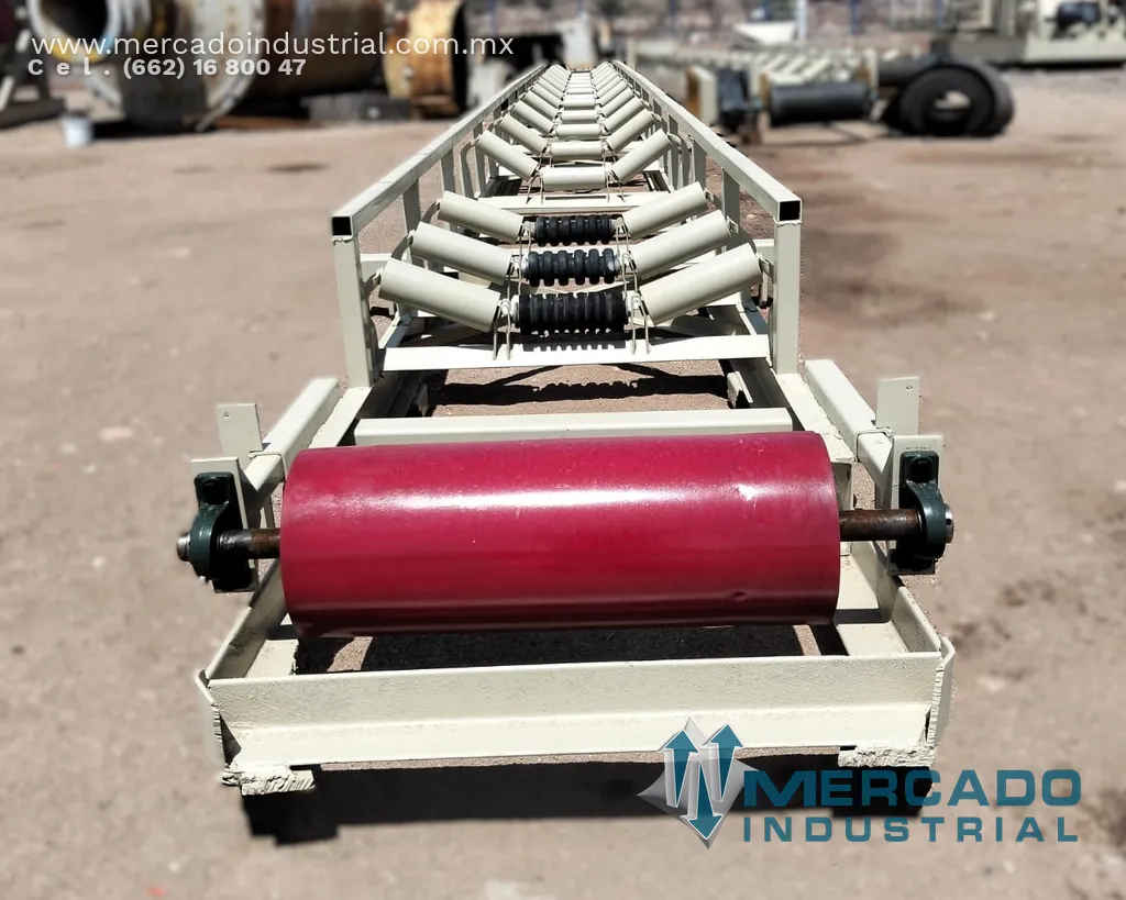 Banda transportadora tipo chapulín de 30" x 18 m de largo
