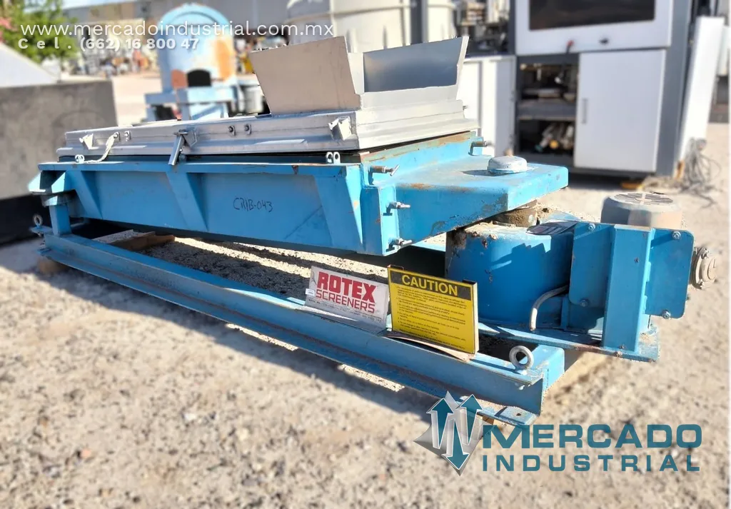 Criba de movimiento giratorio 2 1/16 x 7 ft de 4 camas modelo 3403A marca Rotex Screeners