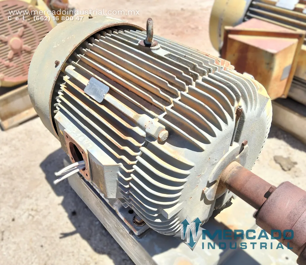 Motor eléctrico 100 HP 6 polos 1180 RPM marca RELIANCE