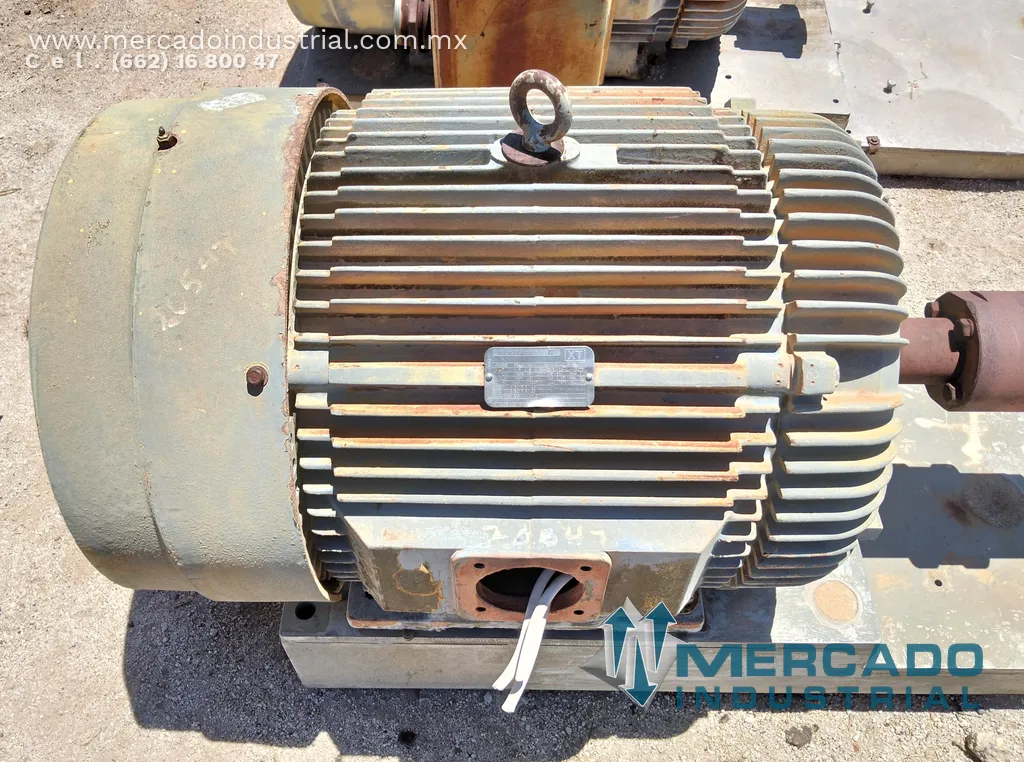 Motor eléctrico 100 HP 6 polos 1180 RPM marca RELIANCE