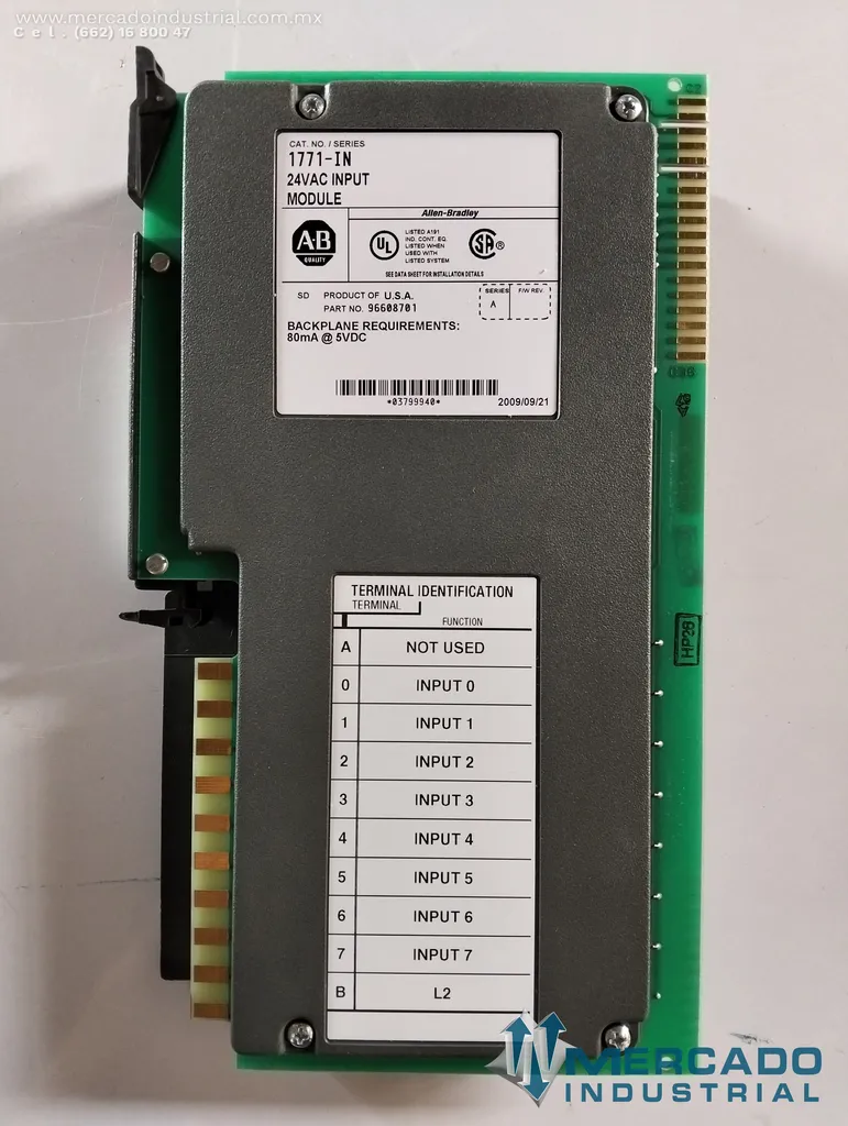 Modulo electrónico 24V modelo 1771-IN marca Allen Bradley
