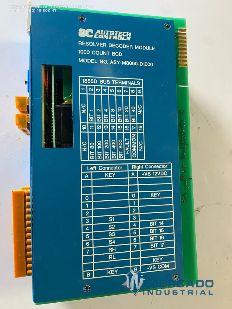 Módulo decodificador 12 V DC modelo ASY-M8000-D1000 marca Autotech Controls