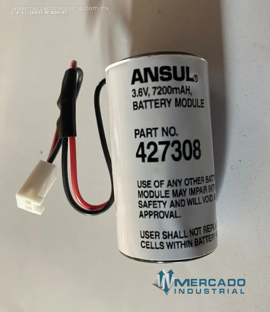 Batería de módulo 3.6 V 7200 mAH parte 427308 marca ANSUL