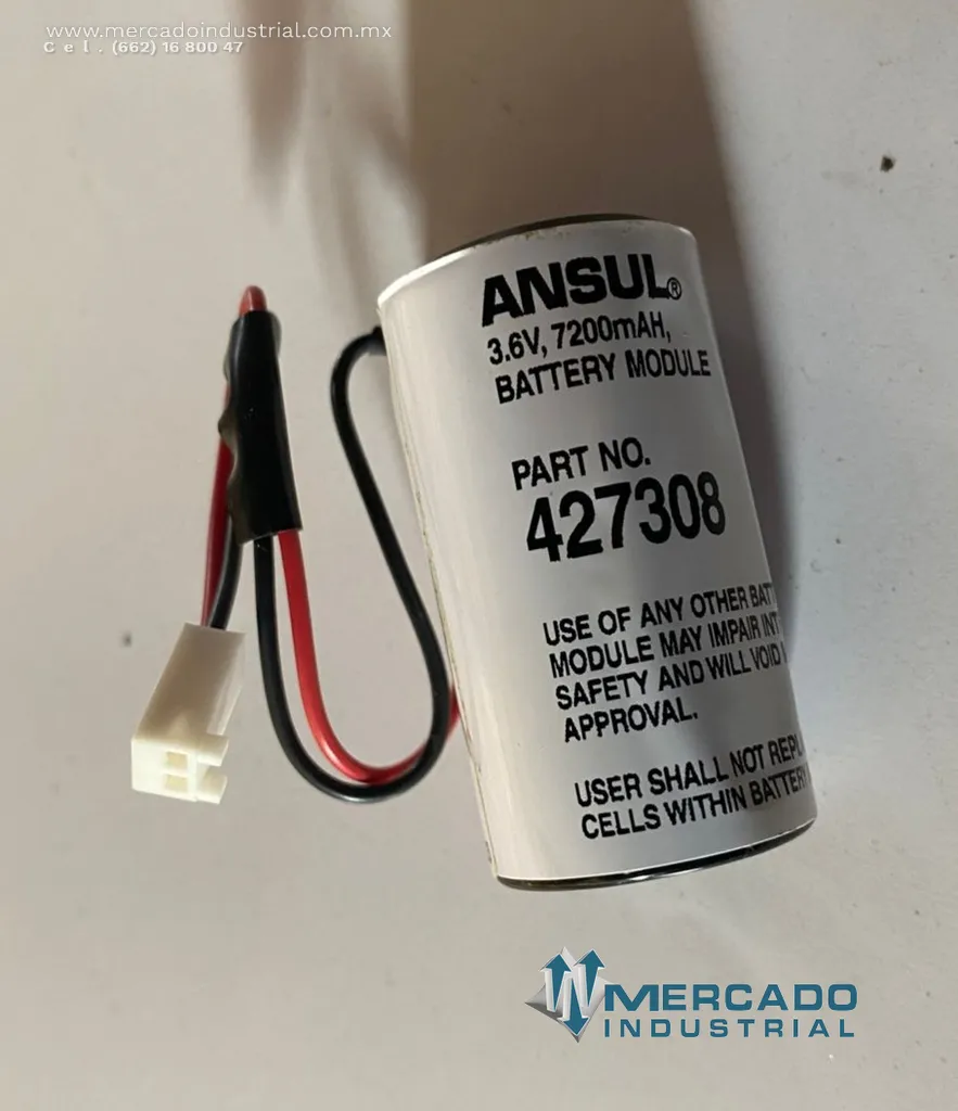 Batería de módulo 3.6 V 7200 mAH parte 427308 marca ANSUL