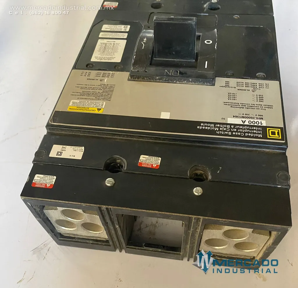 Interruptor 1000 AMP 600V 1 polo modelo MHL3600M1364 marca Square D