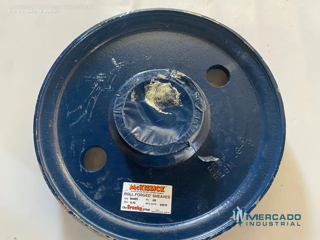 Polea forjada de acero 16 1/8" x 2" parte 8004522 marca McKissick