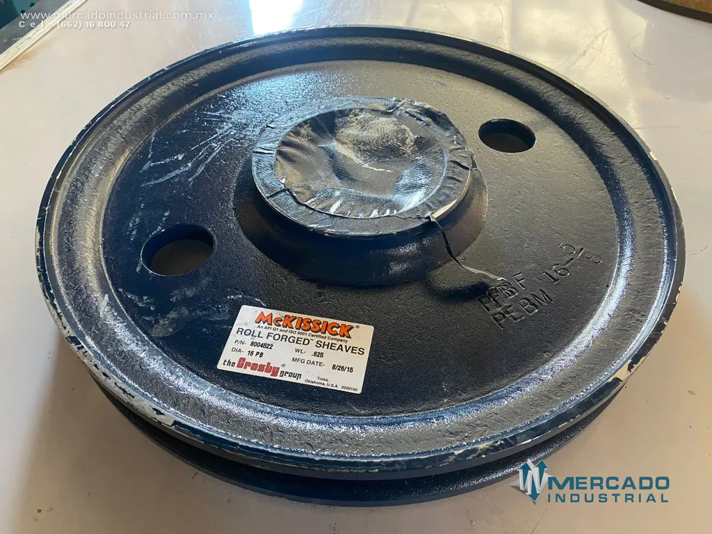 Polea forjada de acero 16 1/8" x 2" parte 8004522 marca McKissick