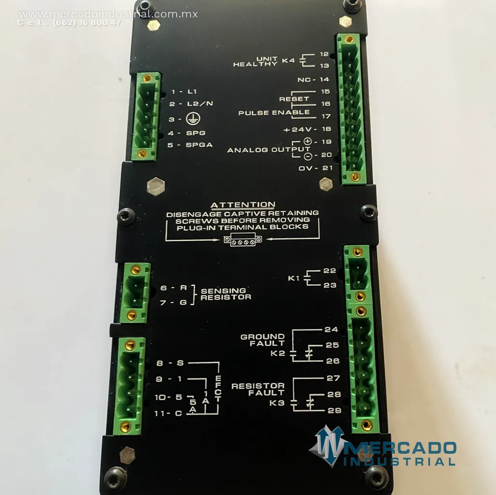 Monitor de resistencia a tierra neutral 20W 4A 400 VAC parte SE-330-00-00 marca Startco