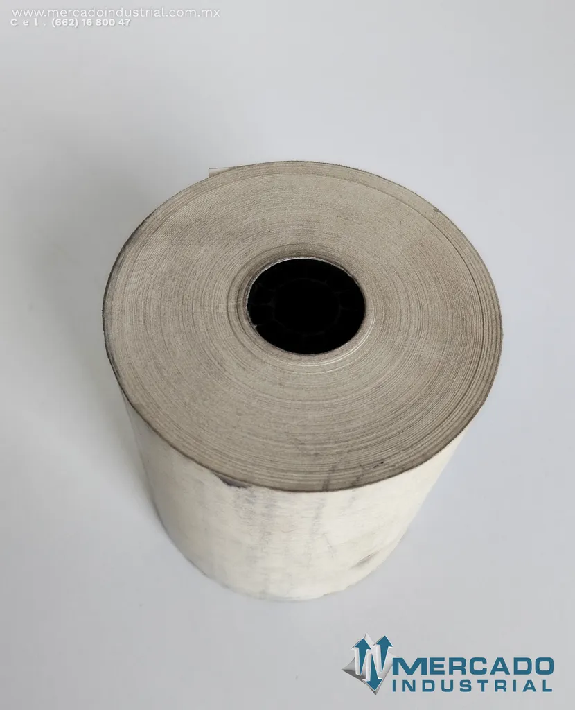 Papel térmico 3 5/32" x 3 5/32" parte 80x80 marca PMC