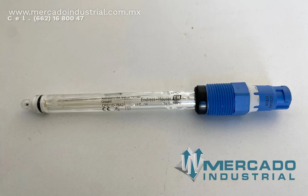Sensor digital de 0 a 14 pH con tecnología de vidrio parte 58019494 marca Endress Hauser