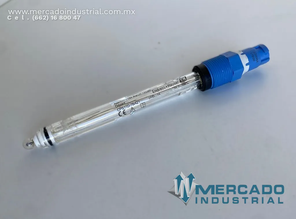 Sensor digital de 0 a 14 pH con tecnología de vidrio parte 58019494 marca Endress Hauser