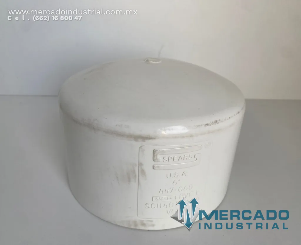 Tapa socket PVC 6" SCH40 parte 447-060 marca Spears