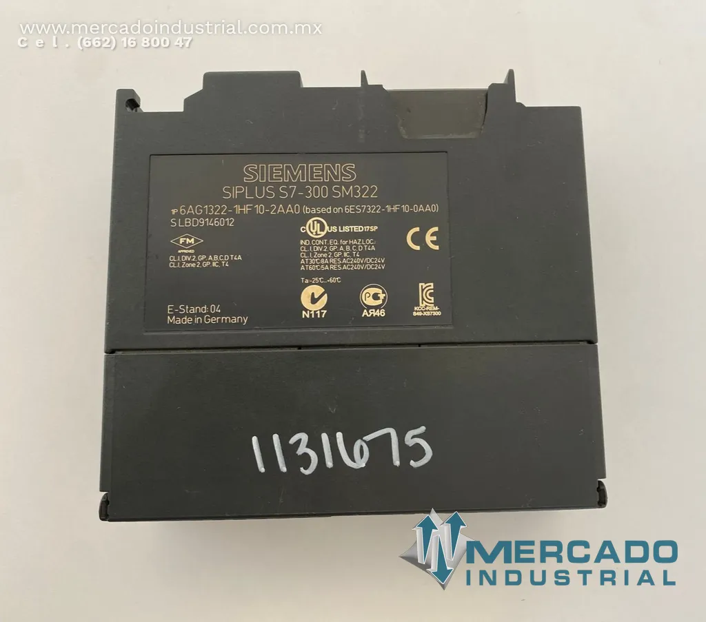 Módulo central PLC 24 V modelo SI PLUS S7-300 SM322 marca Siemens