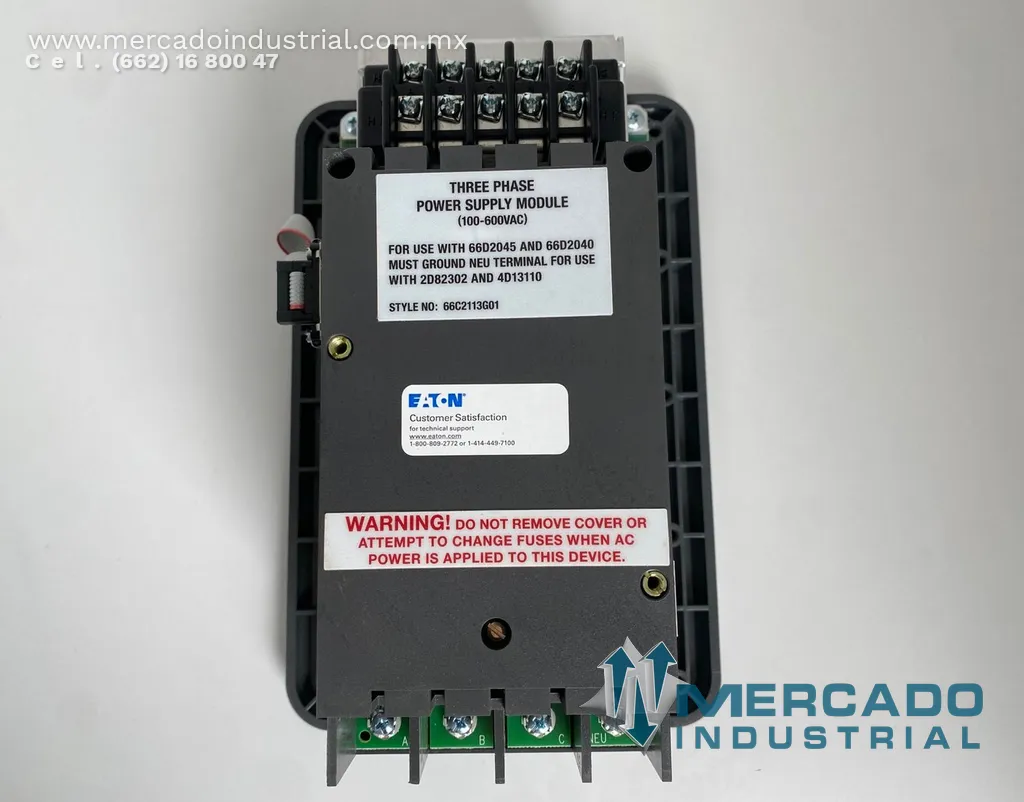 Módulo de fuente de alimentación trifásica 600 V AC modelo IQ 6600 series marca Eaton