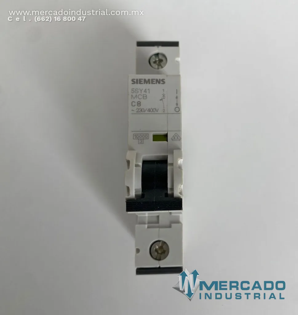 Interruptor automático monofásico 8A 400 V parte 5SY4108-7 marca Siemens