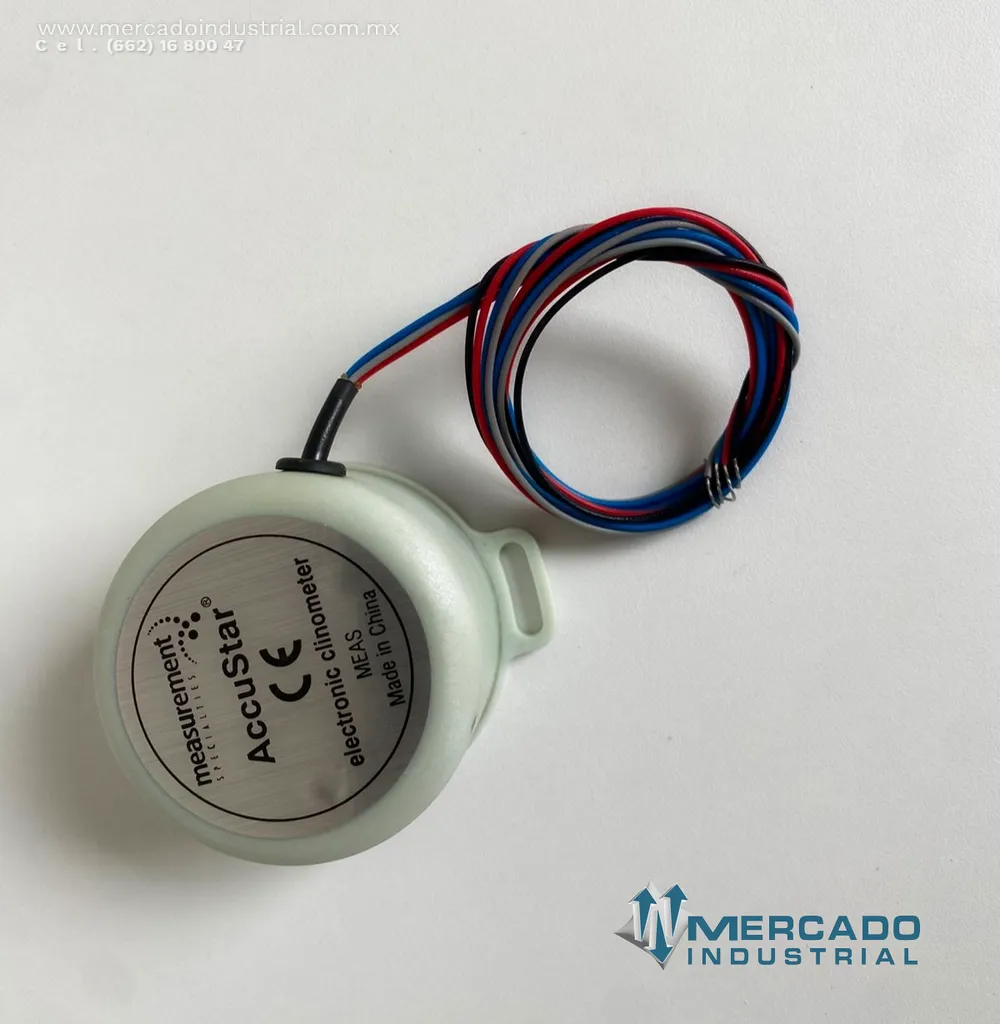 Inclinómetro electrónico analógico +- 60° 12 VDC 5 mA parte 03111002-001 marca MS