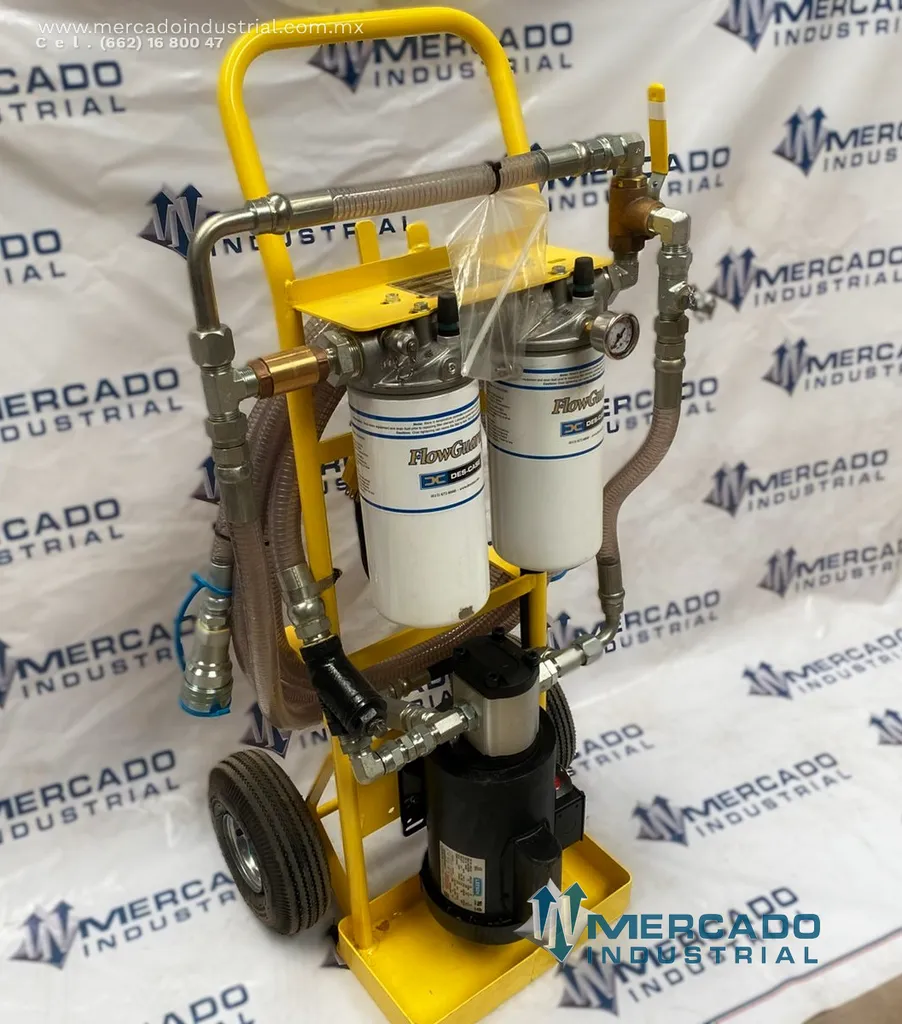 Carrito portátil para filtración 100 PSI 1 HP marca Des-case