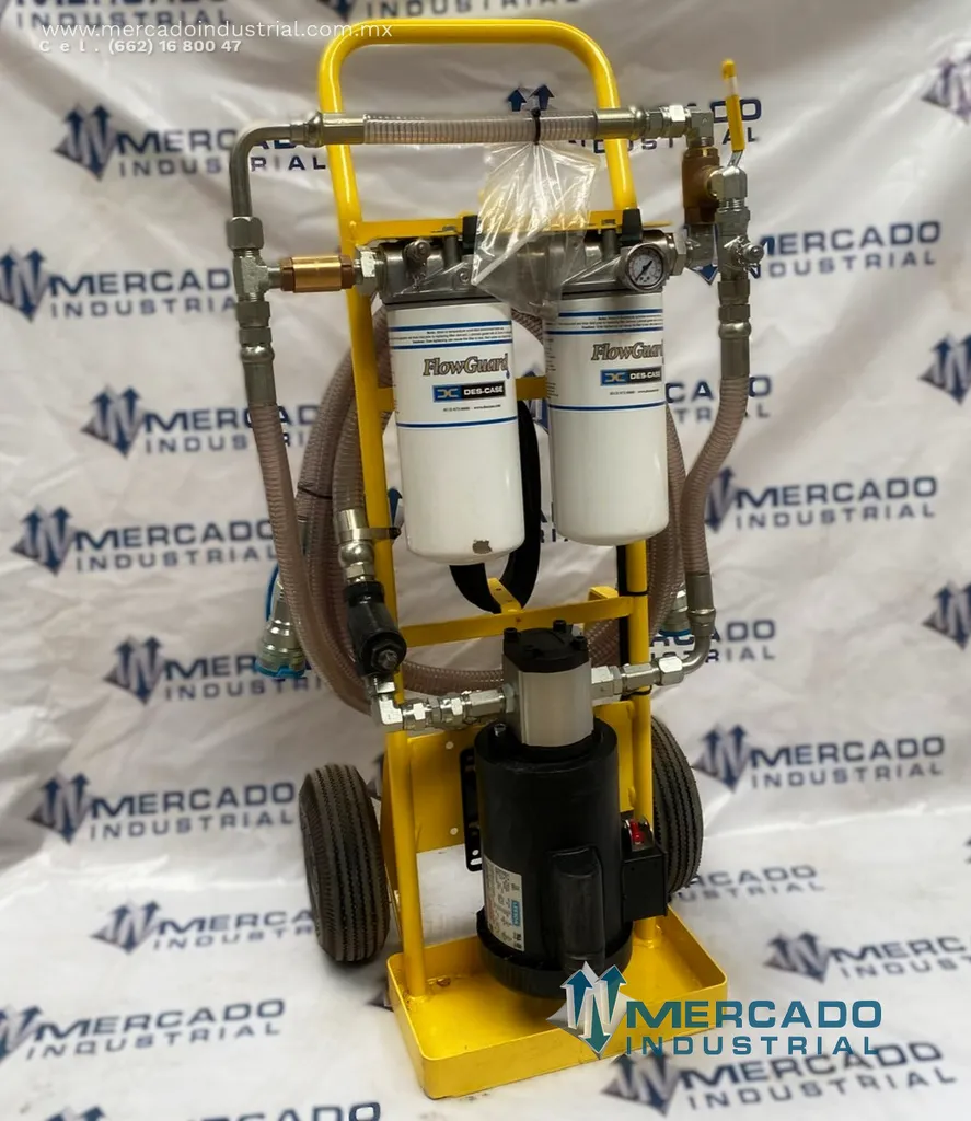 Carrito portátil para filtración 100 PSI 1 HP marca Des-case