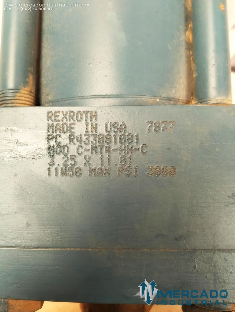 Cilindro hidráulico 3000 PSI modelo C-MT4-HH-C marca Rexroth