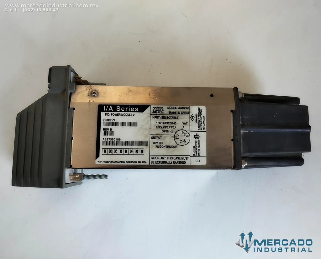 Modulo de potencia industrial 240 VAC modelo AA16560 marca FOXBORO
