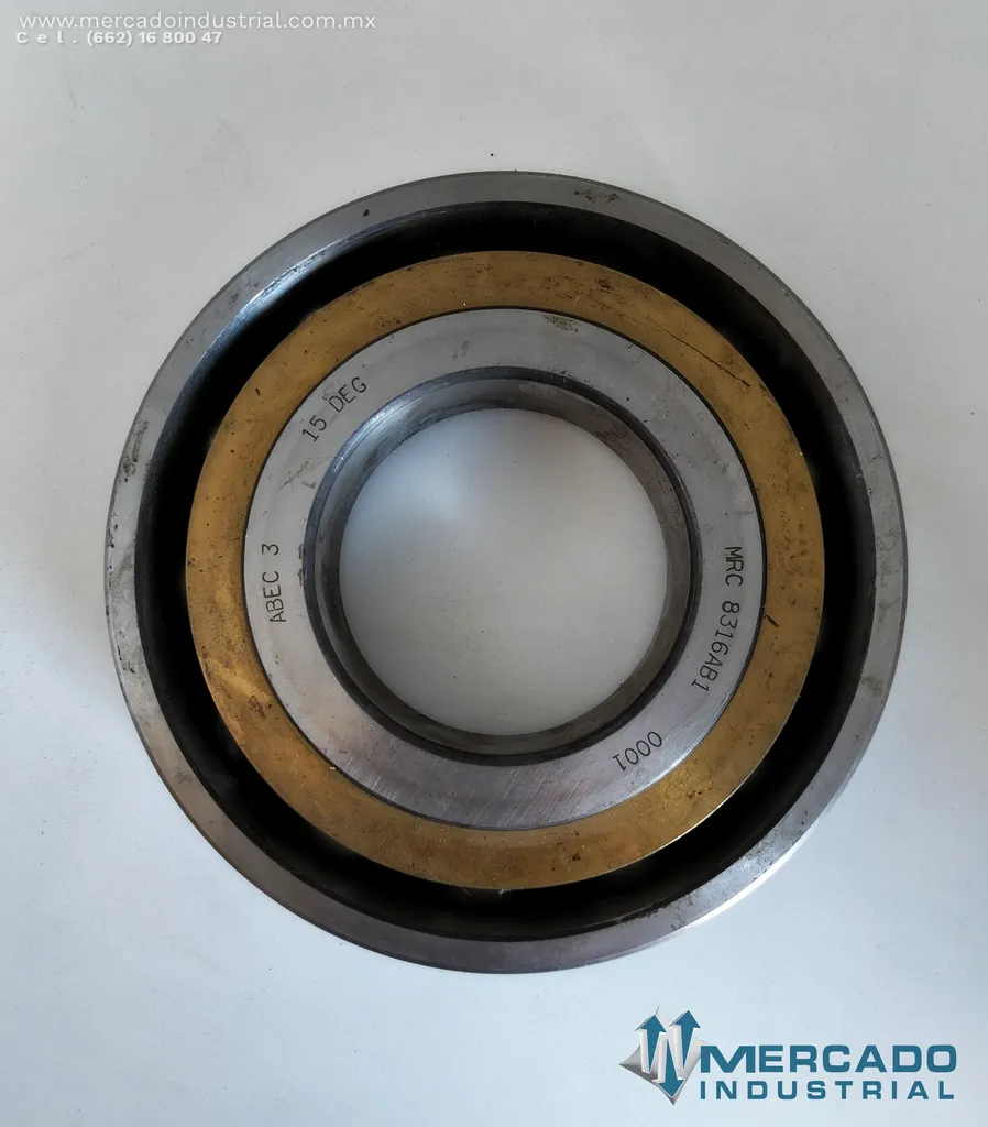 Balero de contacto angular de doble hilera modelo 8316AB1 marca MRC Bearing