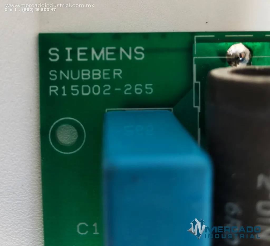 Placa amortiguador snubber modelo R15002-265 marca Siemens