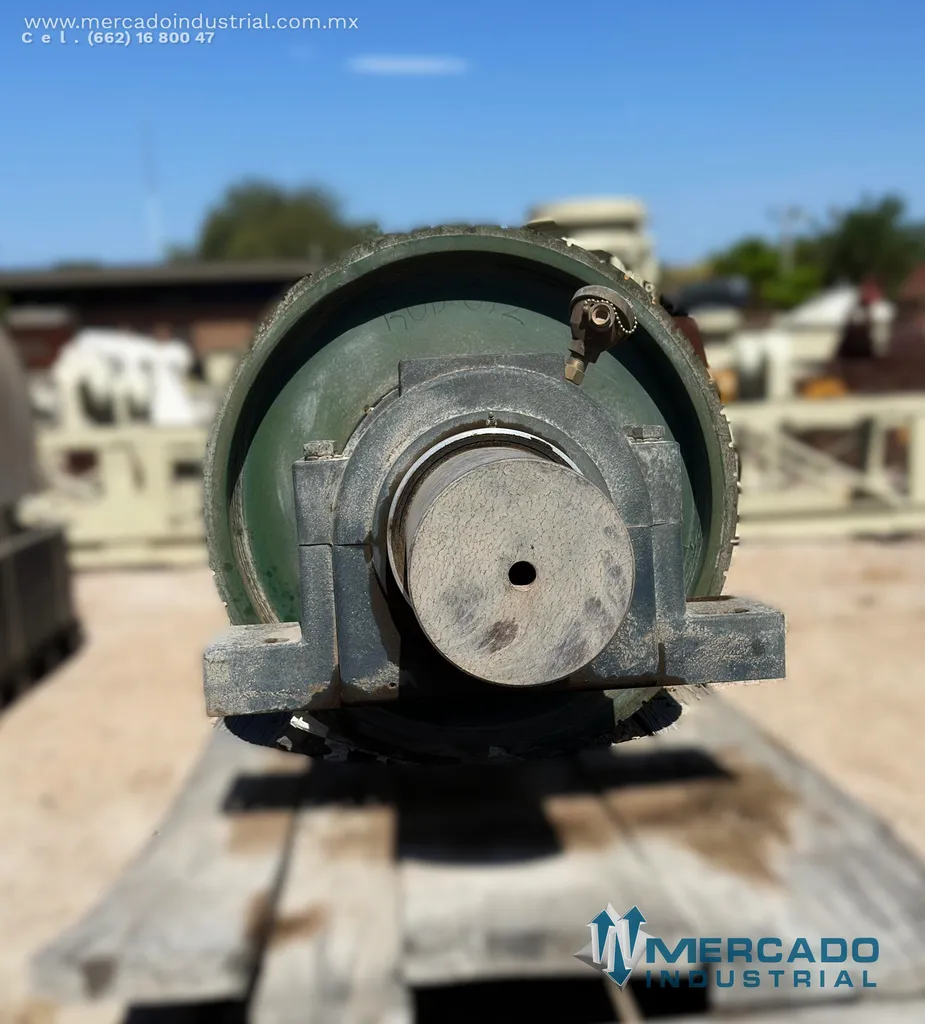 Rodillo motriz vulcanizado de 33" diámetro x 84" largo marca Precision Pulley & Idler