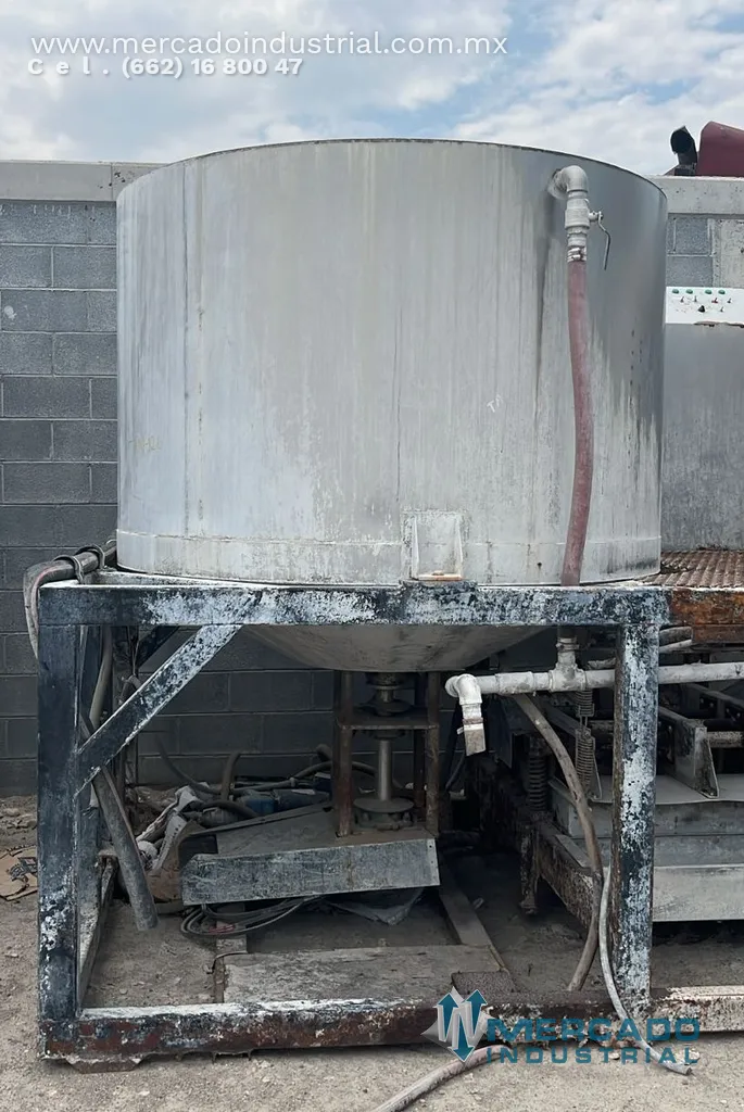 Tanque mezclador 3400 L de acero inoxidable