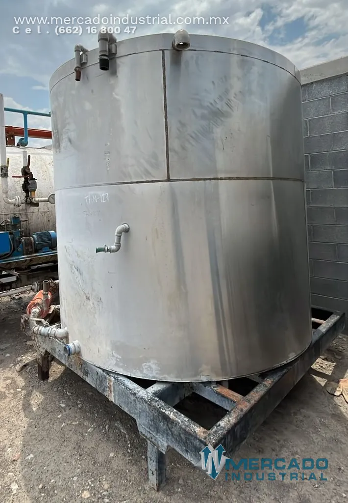 Tanque de 8000 L de acero inoxidable