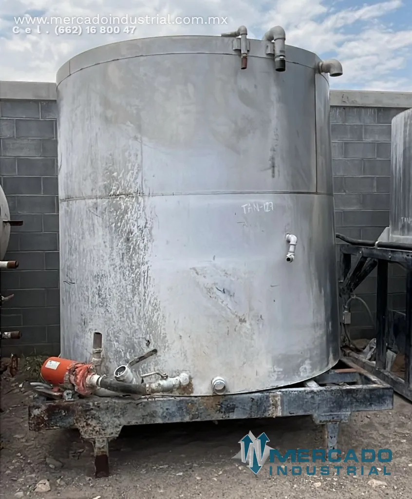 Tanque de 8000 L de acero inoxidable